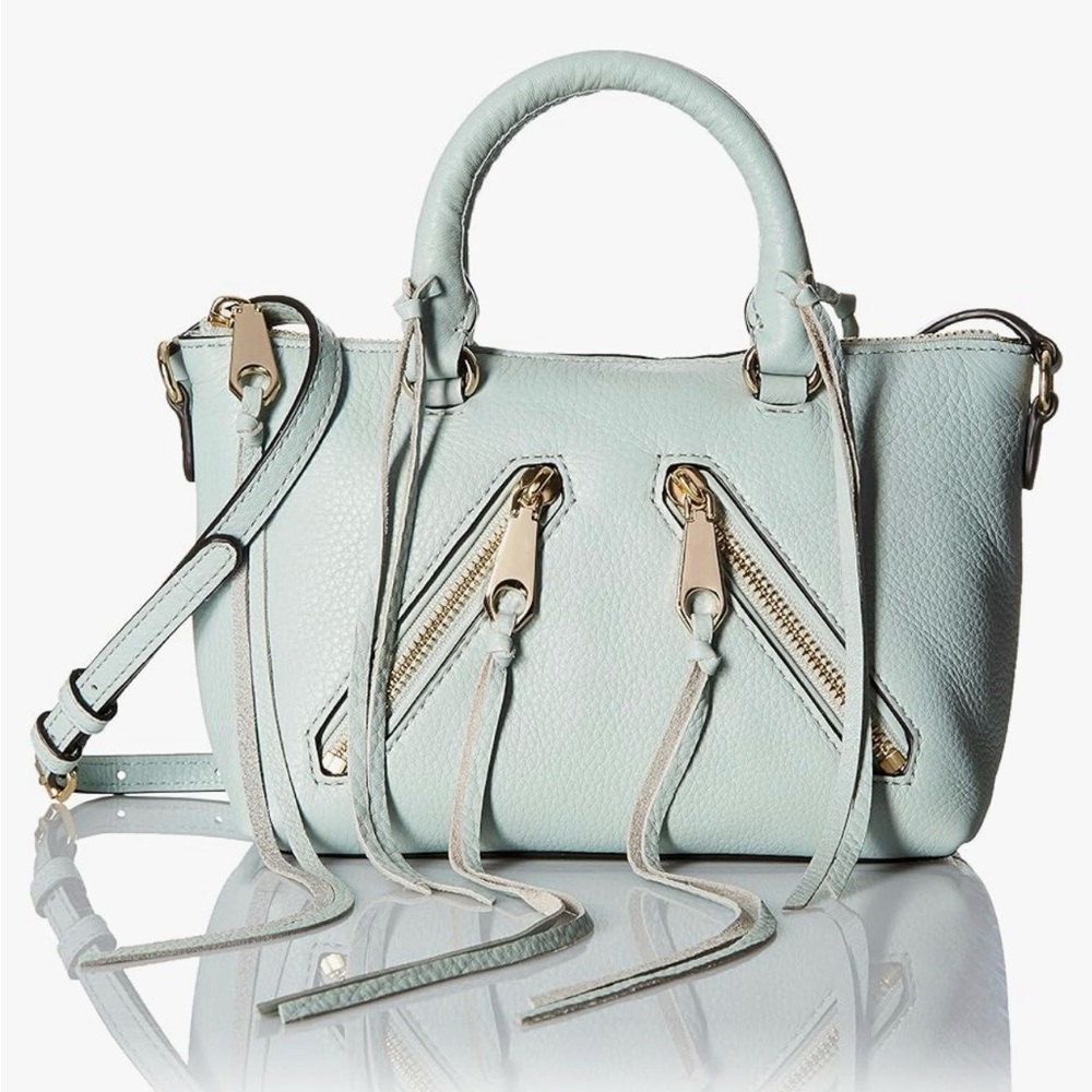 REBECCA MINKOFF LIGHT BLUE MICO-MOTO SATCHEL
